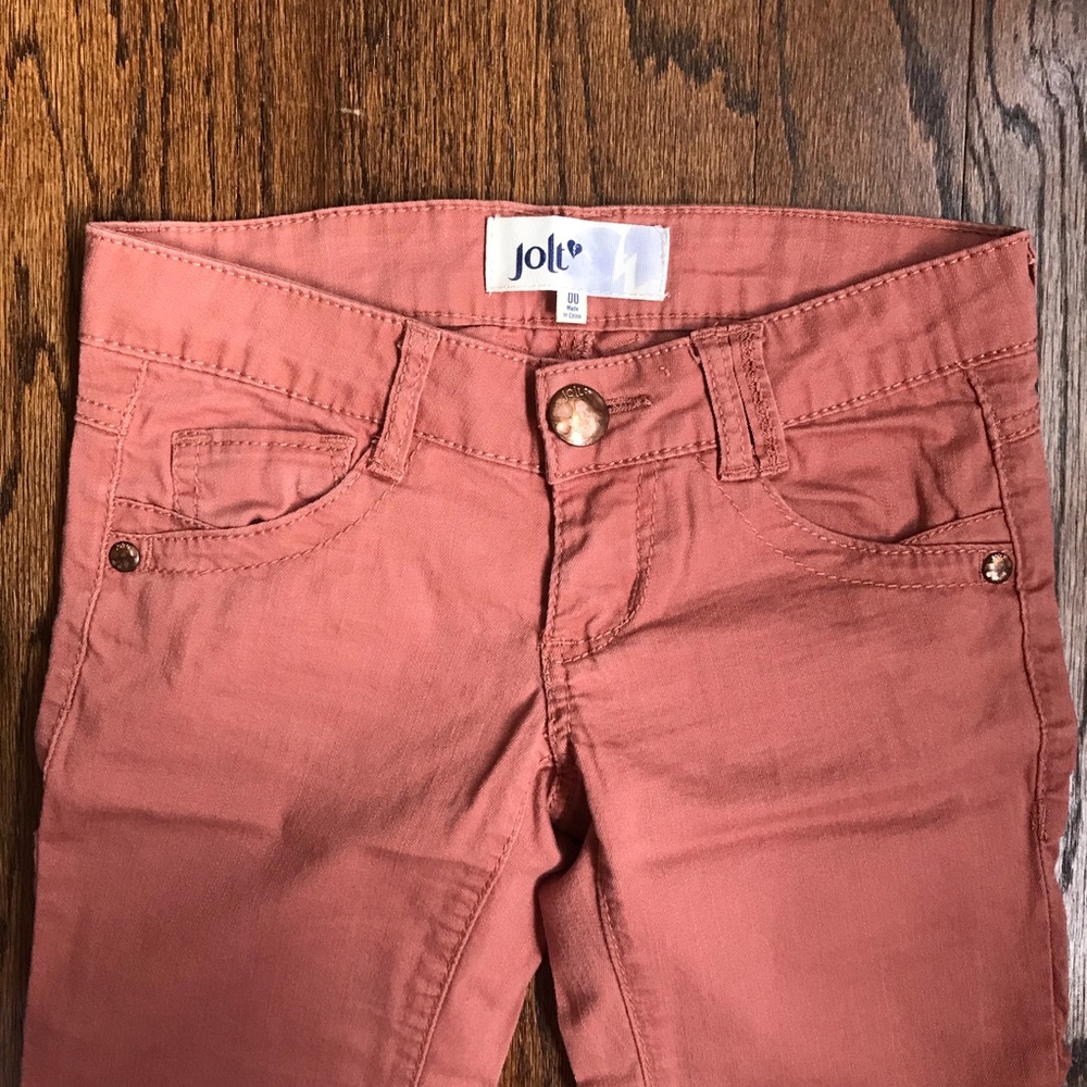Jolt dusty pink skinny jeans